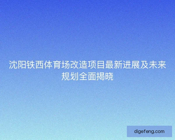 沈阳铁西体育场改造项目最新进展及未来规划全面揭晓